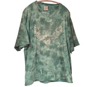 90s VTG T-Shirt 2XL Green Eagle Badlands South Dakota Graphic Tee Oversized USA